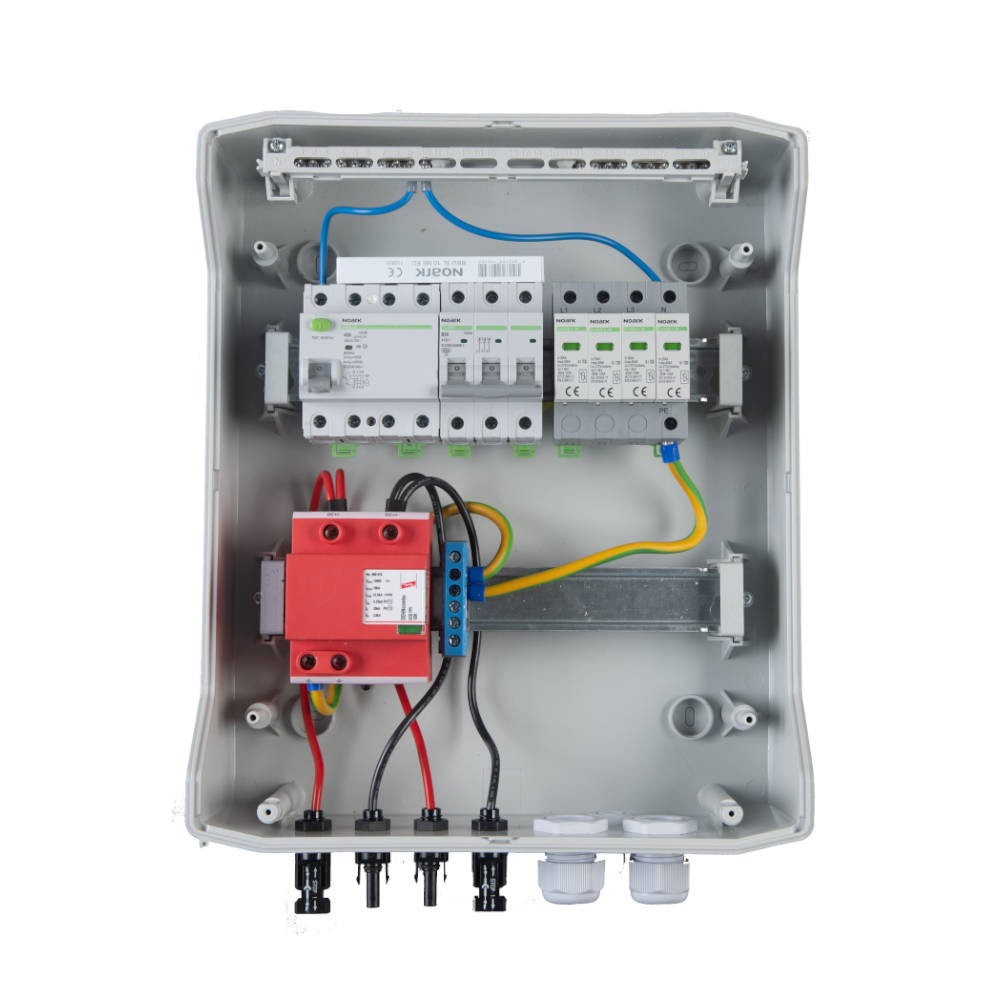 SOL-817 T1+T2 1/1 RCD 3F 50 A T2 prefabricated AC/DC switchboard