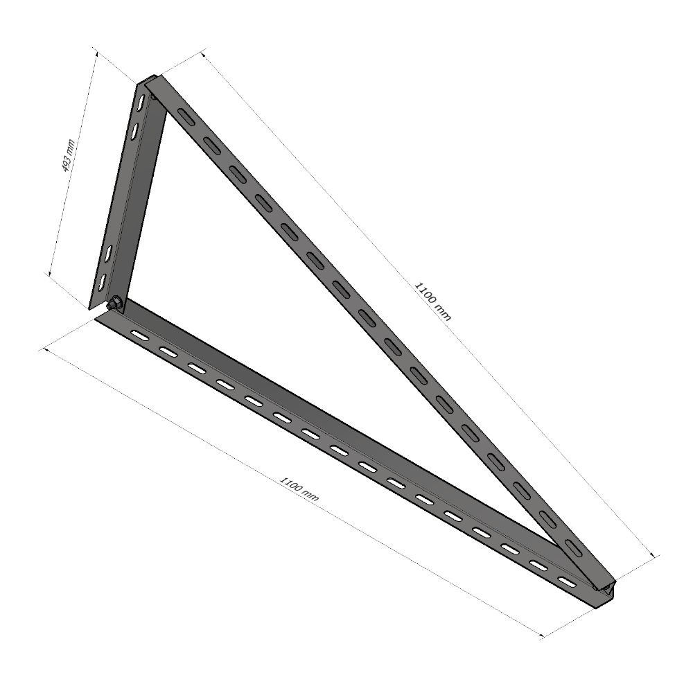 25 ° triangle, for horizontal installation Magnelis®