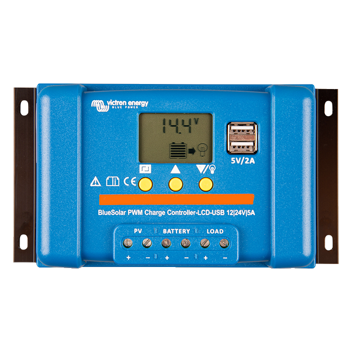 BlueSolar PWM-LCD&USB 12/24V-5A Victron Energy charge controller