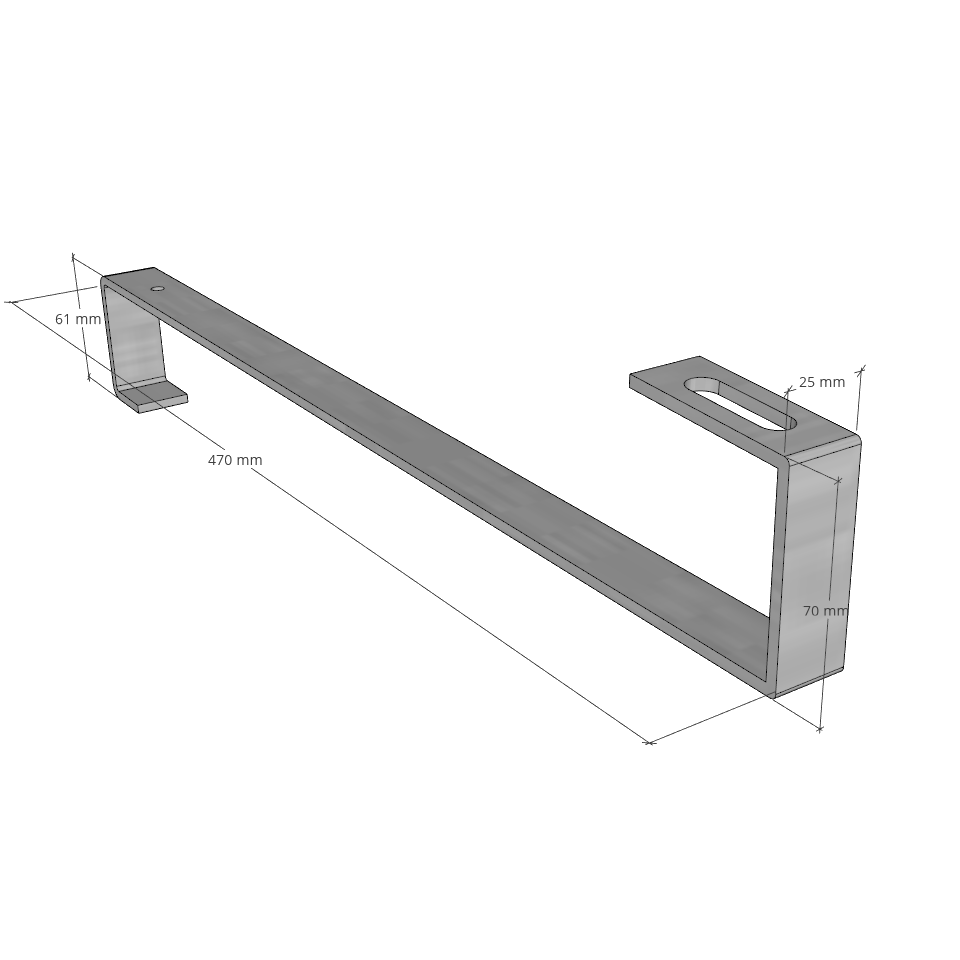 Stainless-steel handle type S