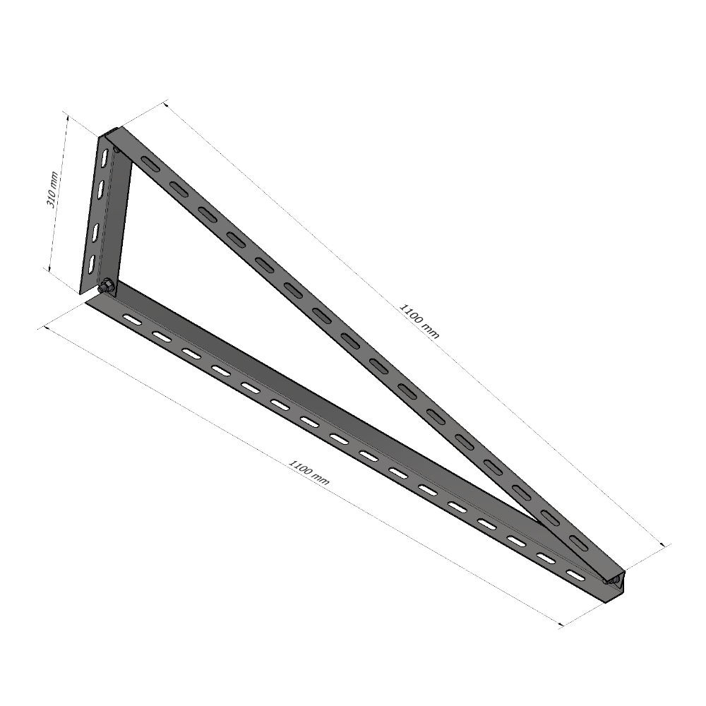 15 ° triangle, for horizontal installation Magnelis®