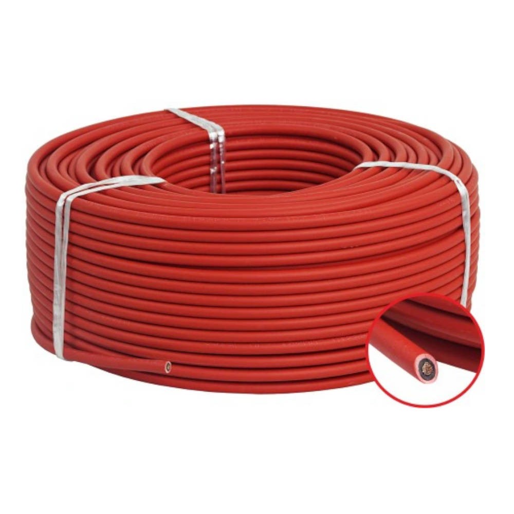 Mgwires 6 mm2 red PV cable, 500 m reel