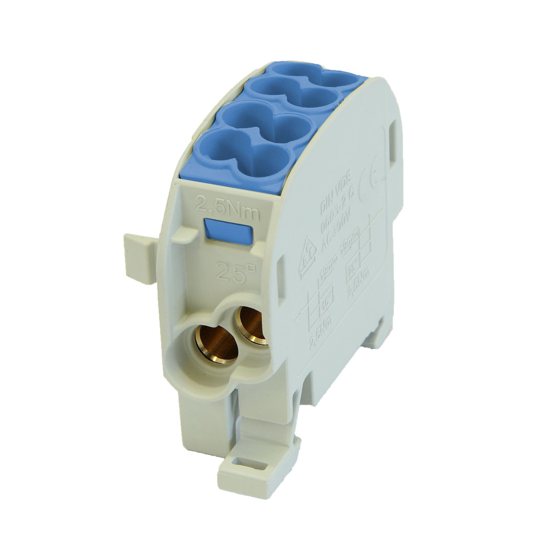 1-potential switchgear block 100 A 4x2,5-25 mm2 Blue
