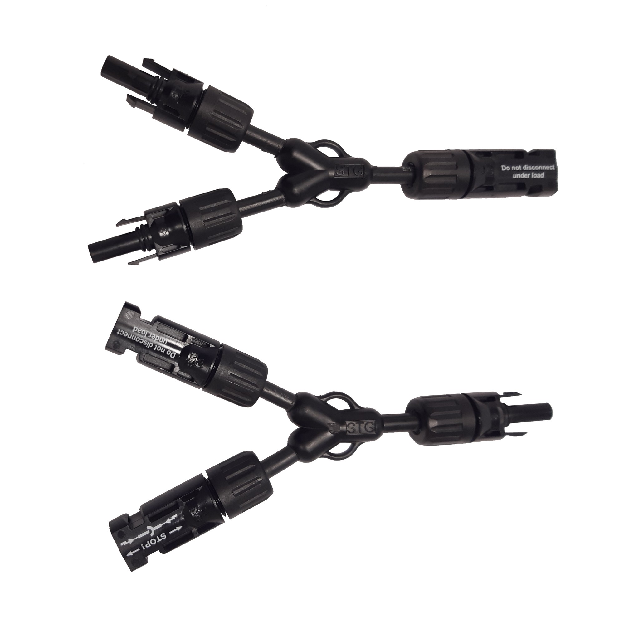 Set of parallel connectors compatible with MC4T