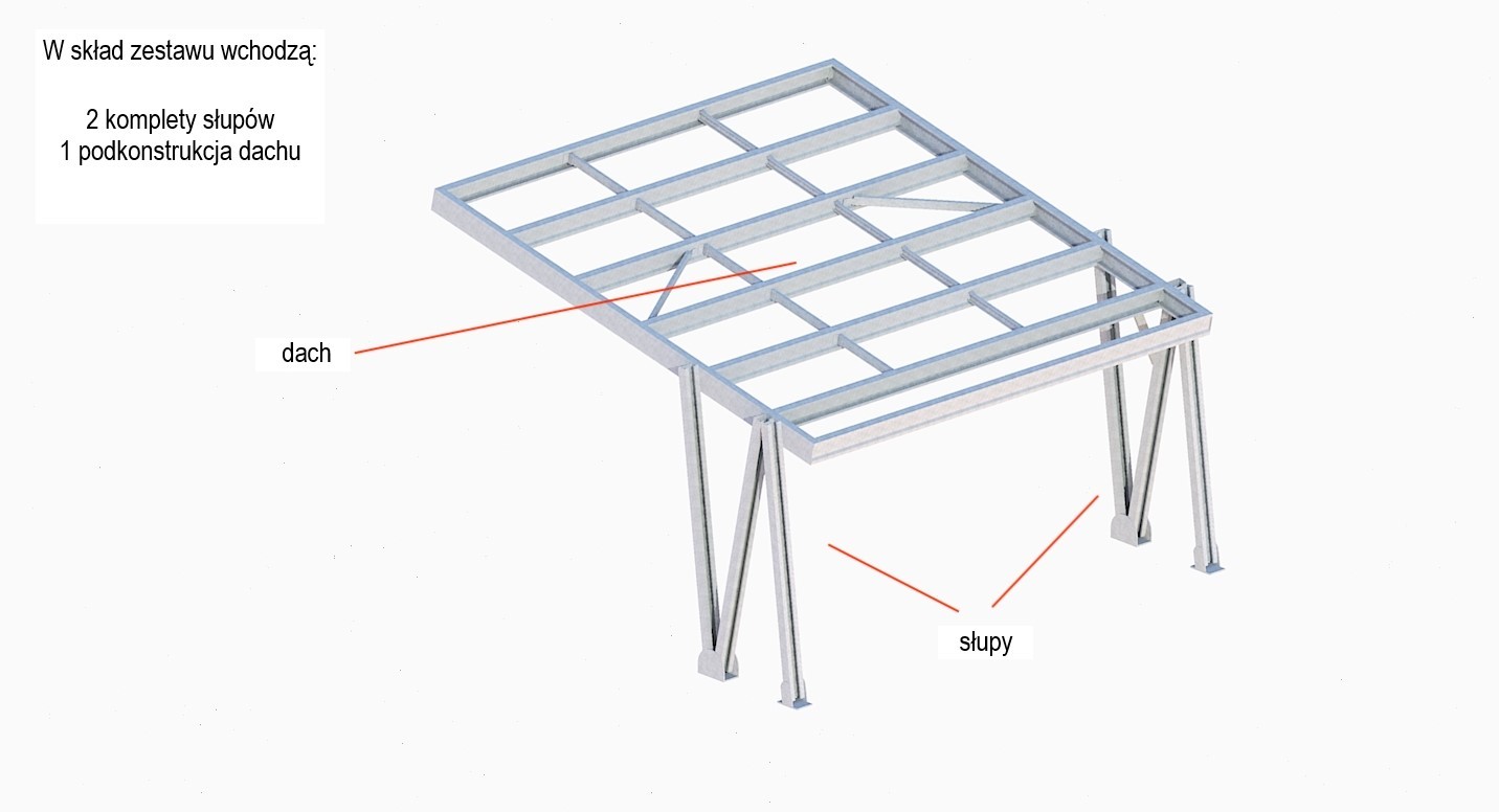 Eleven-module carport mounting system