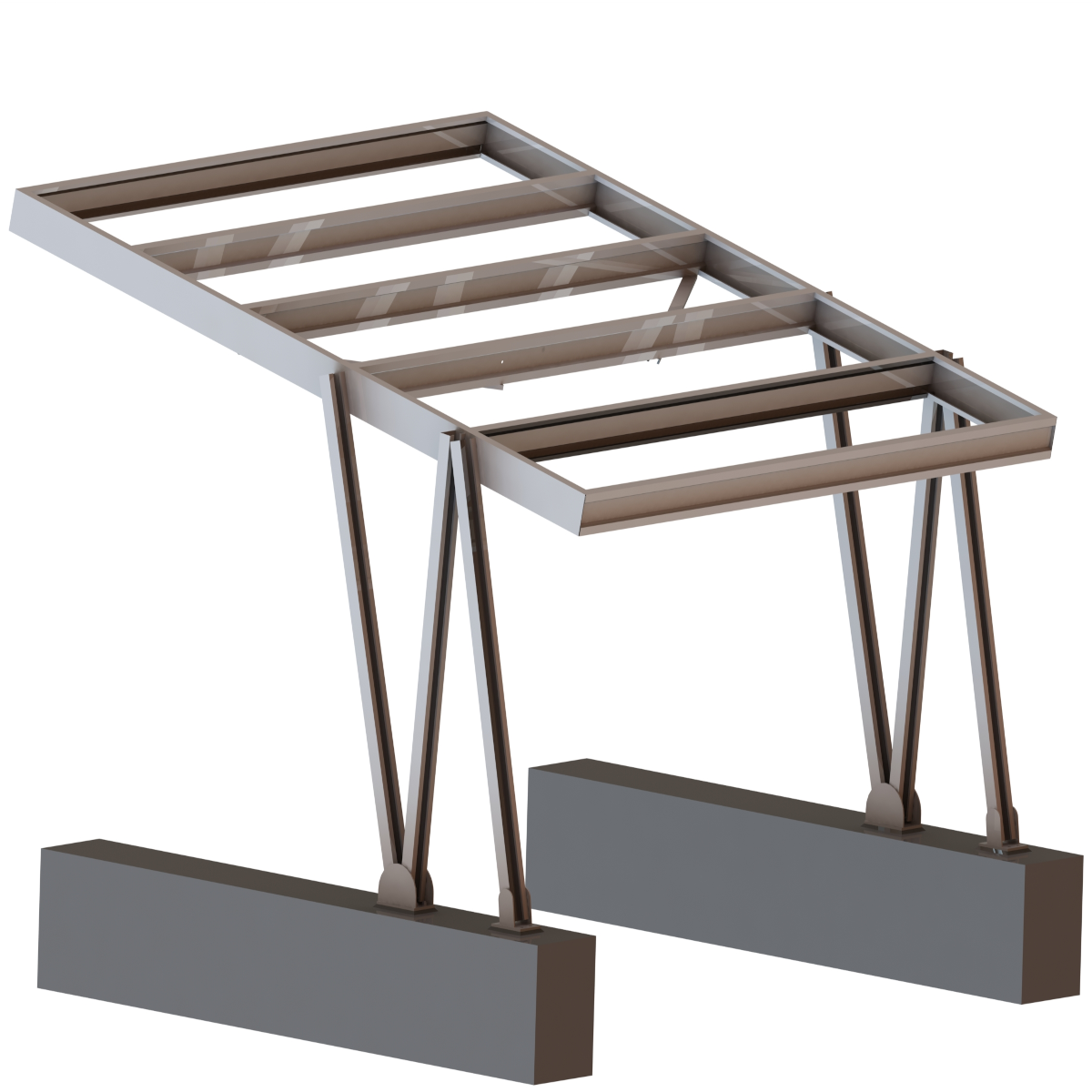 Eleven-module carport mounting system