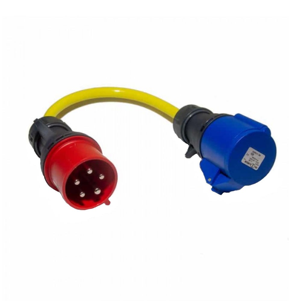 Adapter Cord 32A/3 to 1-ph.-CEE Plug 5P/... 3P