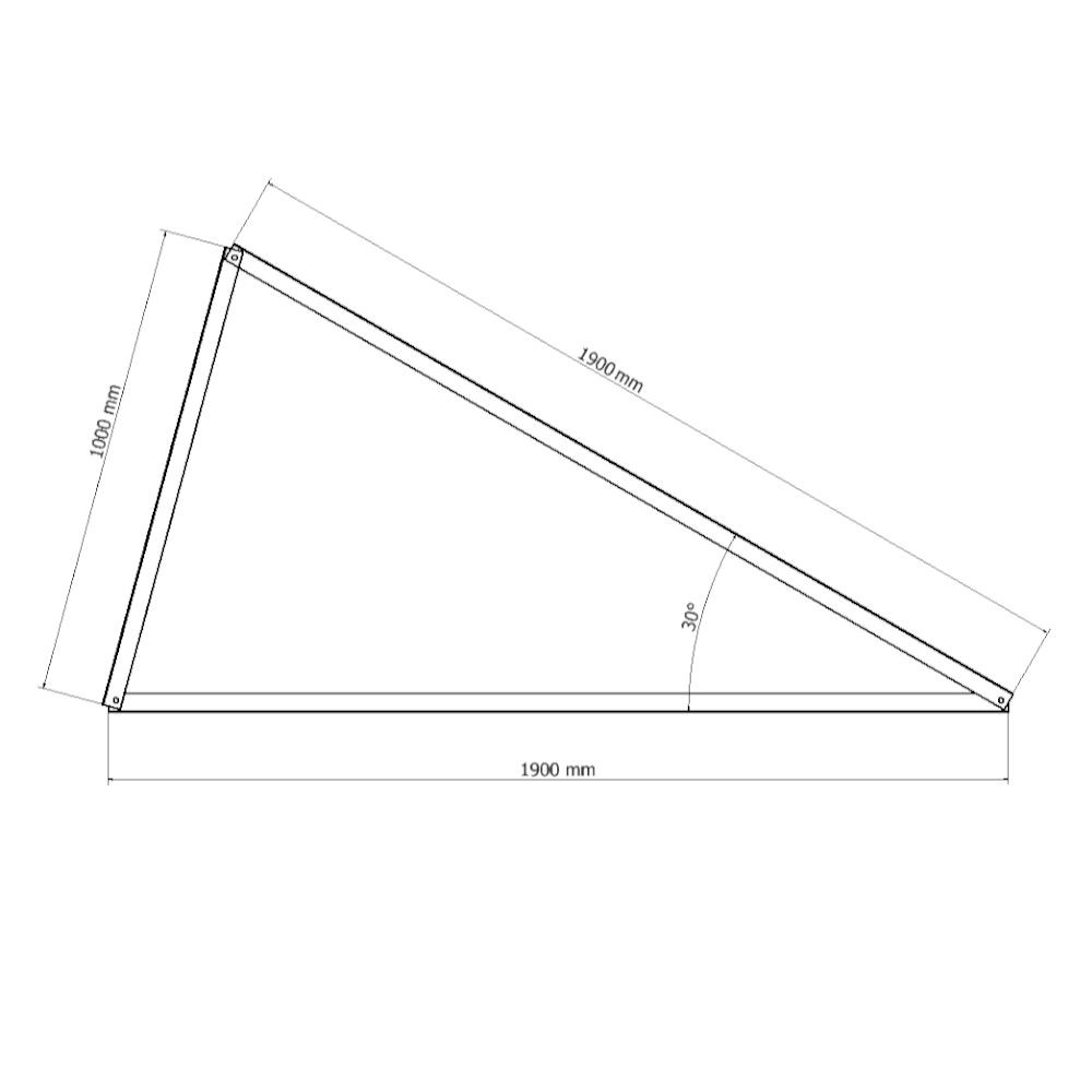 30 ° triangle, for vertical installation Magnelis®