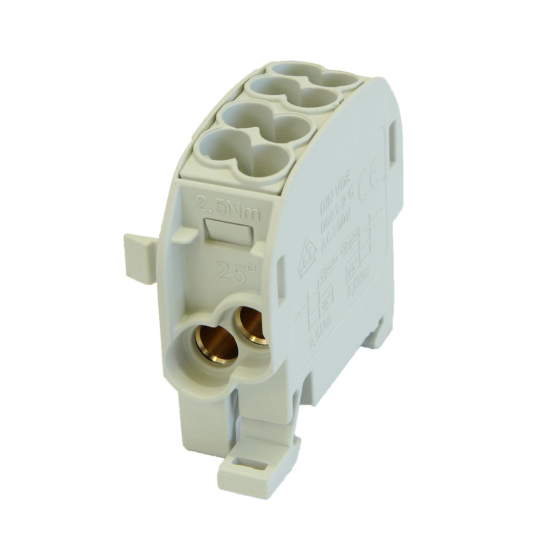 1-potential switchgear block 100 A 4x2,5-25 mm2 Grey