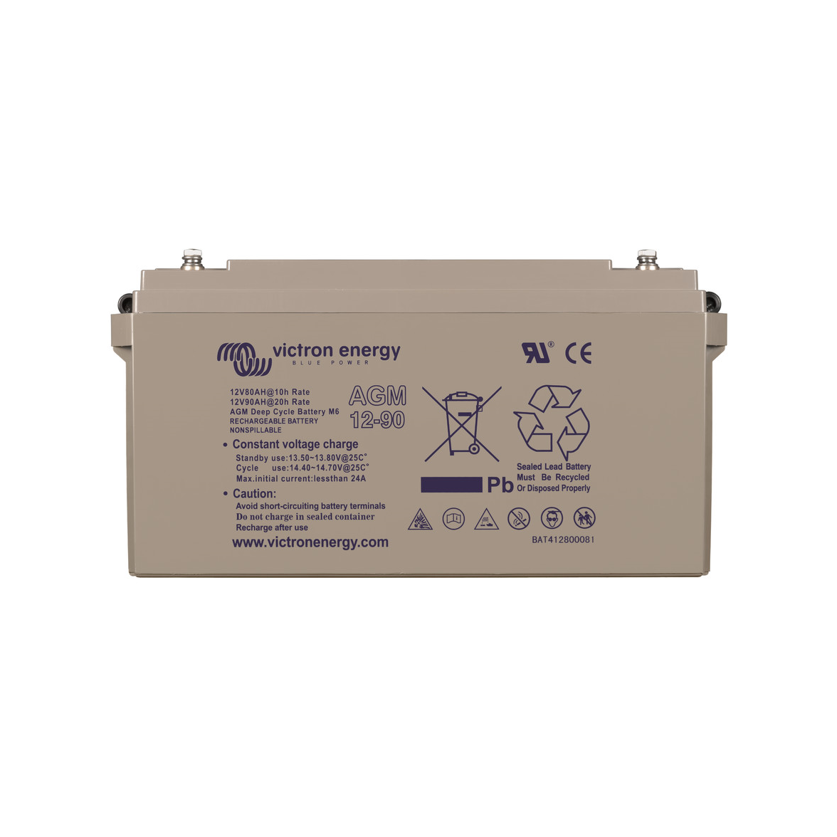 AGM 12V/90 Ah Victron Energy deep cycle battery (M6)