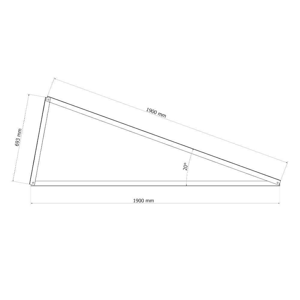 20 ° triangle, for vertical installation Magnelis®