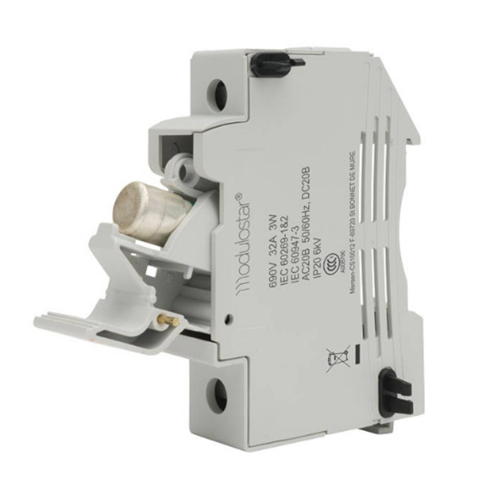 Fuse holder base 2P  1000 V DC 10×38 with indicator Mersen