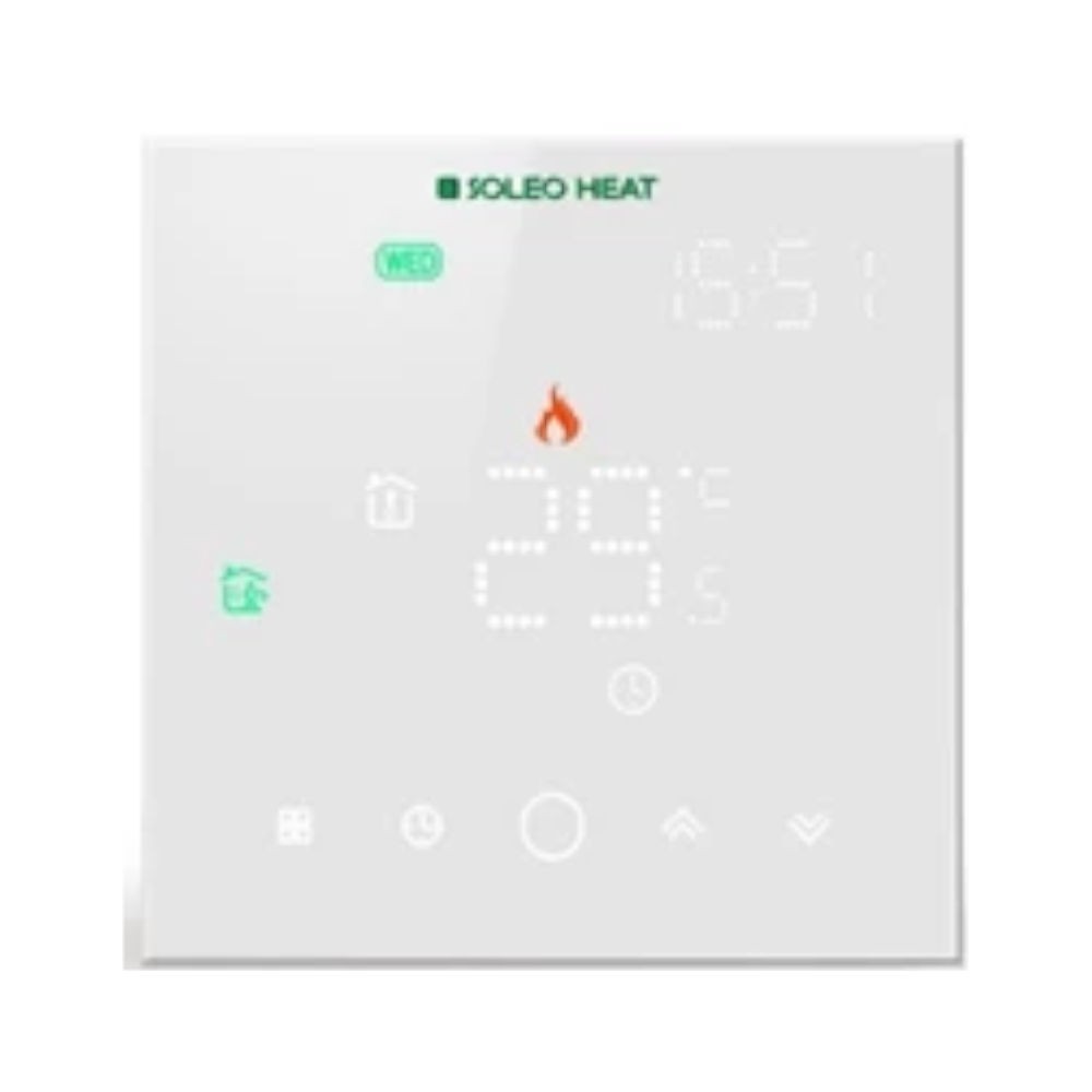 White Thermostat + floor temperature sensor Soleo Heat